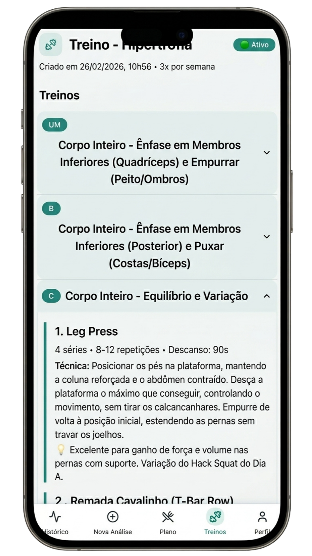 Plano de Treino